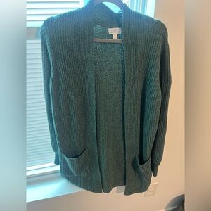 Market & Spruce Teal Open-Front Cardigan